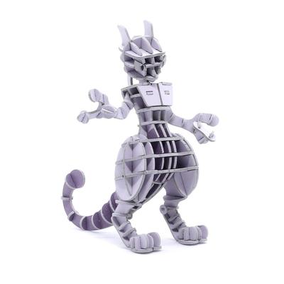 Si-gu-mi PLUS Pokémon Mewtwo - 3D Papierpuzzle Bastelset zum Selbermachen für Kinder und Erwachsene - Lernspielzeug für Jungen und Mädchen - 3D-Kunstwerk, Perfektes Geschenk für