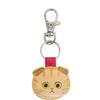 Japanese-Style Cute Kitten Keychain Charm - PU Leather Bag Accessory