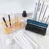 4Pcs Pen Holder Mold for Resin Casting Pencil Holder Silicone Mold Epoxy Resin Mold DIY Handmade Craft Office Ornament