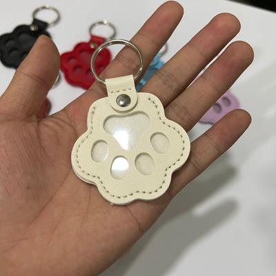 1PC Leather Pet Hair Storage Bag, Cat Paw Keychain, Multifunctional Portable Keychain, Exquisite Bag Pendant