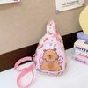 Cartoon Capybara Animal Coin Purse Single Shoulder Crossbody Chest Gift Bag