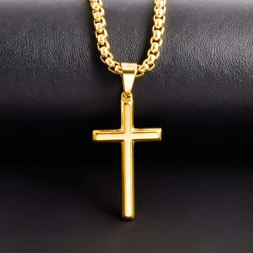 Edelstahl Feder/Flügel/Baum Kreuz Halsketten Für Damen Herren Accessoires Breite 4mm Kasten Gliederketten Halskette Modeschmuck
