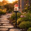 Mushroom Solar Lights, Mushroom House Statue, Fairy Cottage Garden Stake Lights, Waterproof Outdoor Landscape Lights for Yard Patio Lawn Pathway