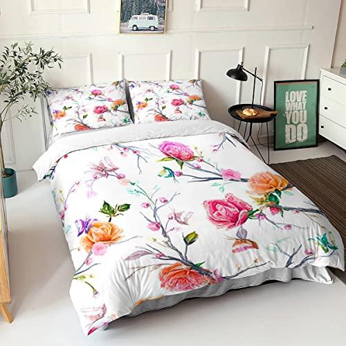 Luxury Bedding Set 3D Print Tulip Rose Print Duvet Cover Set Quilt Cover King Queen Size for Wedding Polyester Comforter Cover