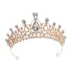 European and American Crystal Crown Water Diamond Exquisite Electroplated Metal Crown Wedding Bride  Birthday Party Ball  Hair Accessory