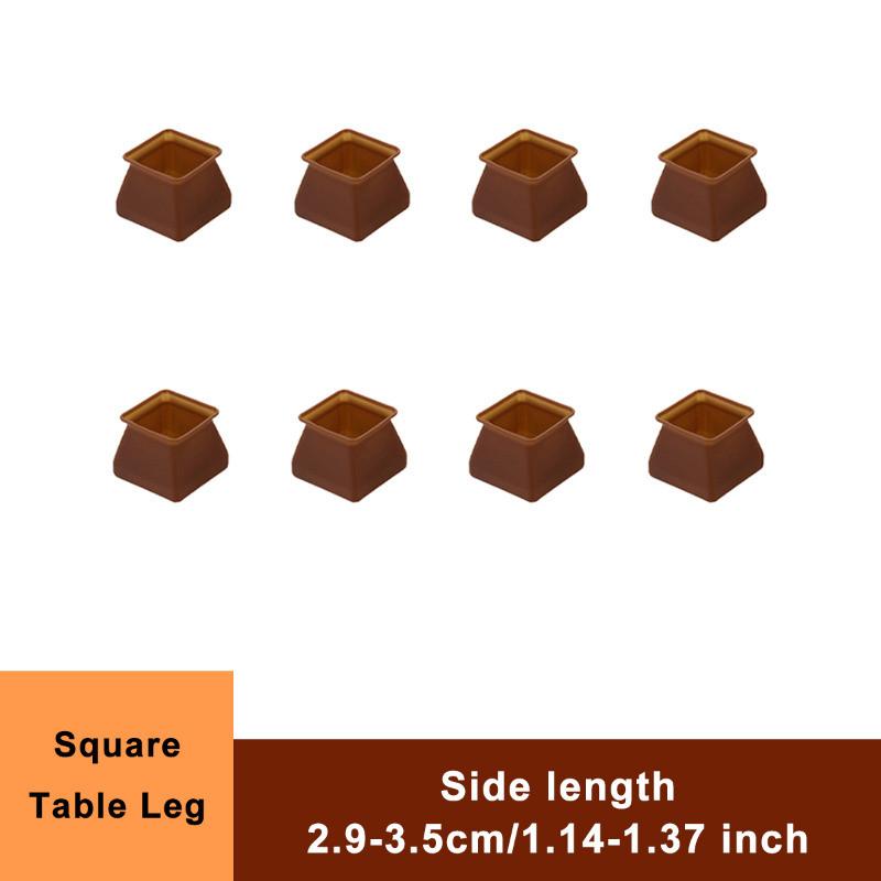 8/16Pcs Anti-slip Chair Leg Caps Silicone Table Cover Feet Pads Floor Protectors Furniture Accessories