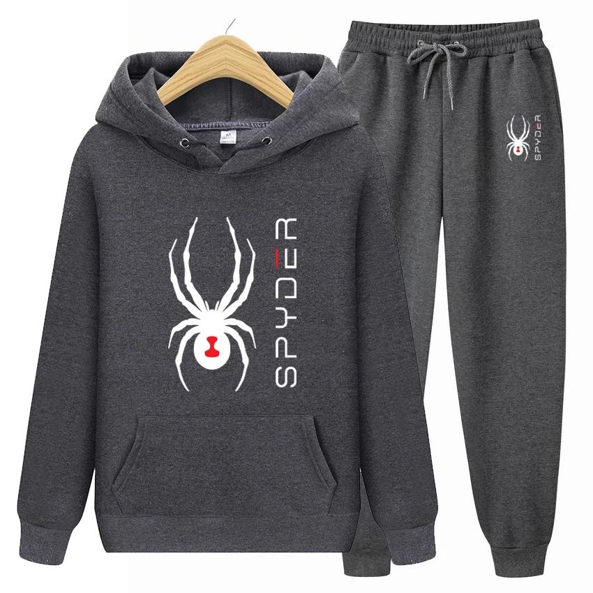 Korean Men's Hoodie Tracksuit Set 2PC Autumn Winter Men Hooded Sweatshirt +Pants Suit Male Casual Outfits Joggers Sets