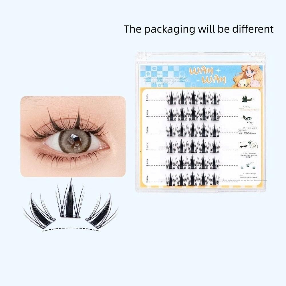 

Сладкие самоклеящиеся пучки ресниц DIY без клея Накладные ресницы с клеем Накладные ресницы Женщины/Девушки Little Hare