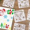 Christmas Painting Stencils Embossing Paper Card Scrapbooking Stamp Album Decoration New Year DIY Wall Window Decor Kids Gifts