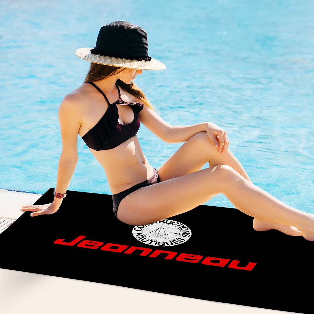 Jeanneau Logo Beach Towel Colorful Bath Towels For Girl Microfiber Quick Dry Custom Sand Free Beach Yoga Spa Gym Pool