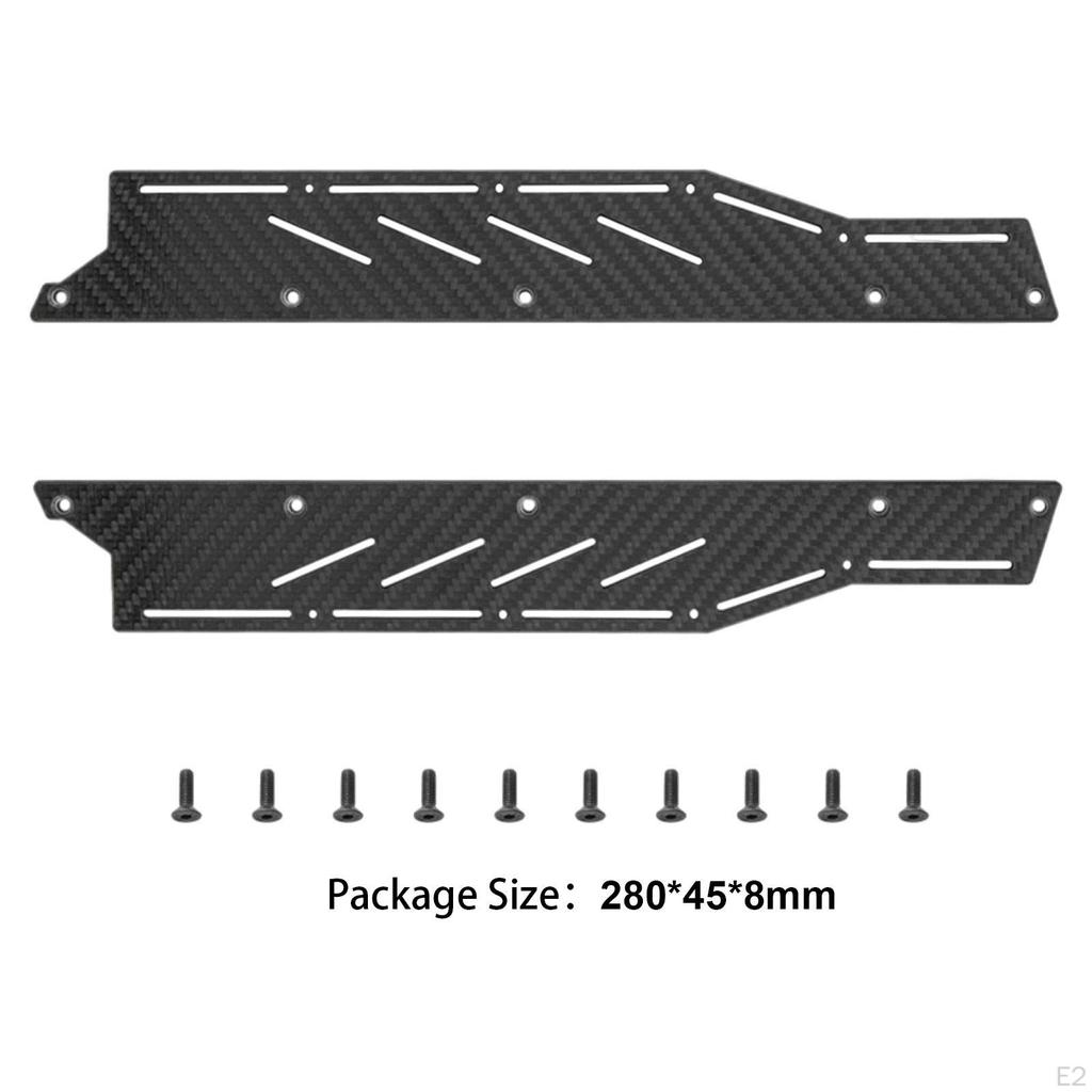 RC Car Skid Plates Left and Right Side Plates, Carbon Fiber Pedal Board for Arrma Limitless 1:7