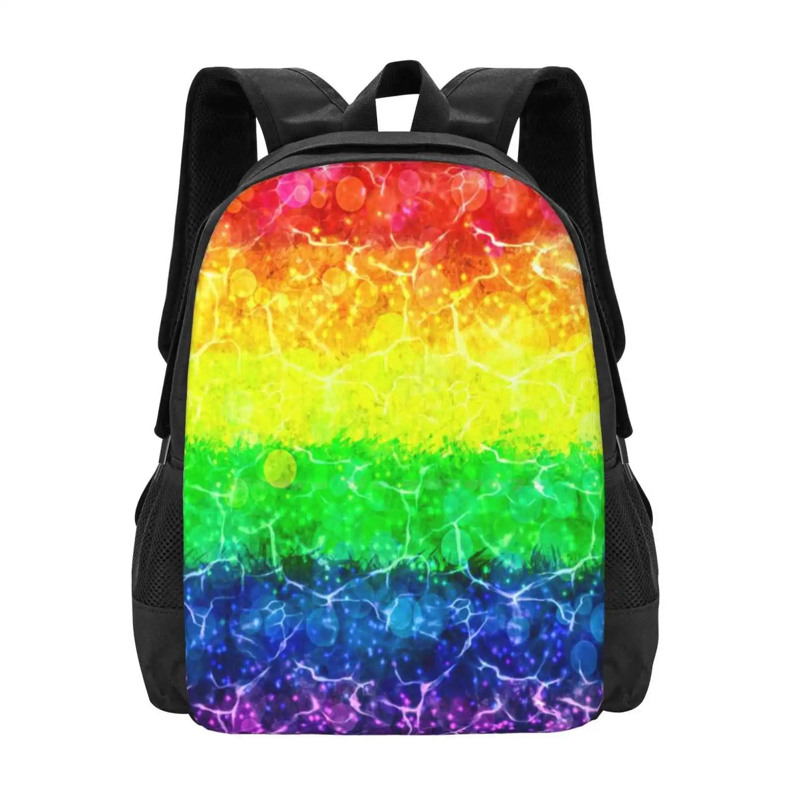 Bubbly Rainbow Backpack For Student School