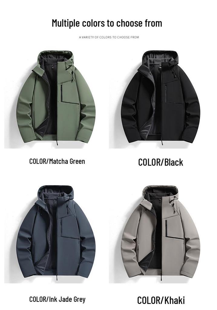 Winter Hooded Waterproof Softshell Jacket: Velvet-Lined Couples' Outdoor Sportswear for Men and Women