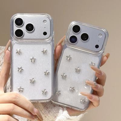 Epoxy Flash Diamond Stars Are Suitable for Apple 17Promax Mobile Phone Case IP16/15/14 Light Luxury 13 Women's 12 Fashion 11