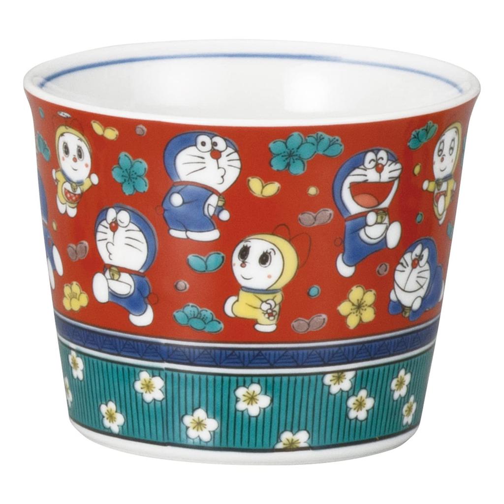 Soba Choco Soba Choco 8cm Kutani Ware Wooden Rice Style Plum Blossom Made In Japan 008156 "Doraemon" Approx.