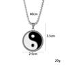 Titanium Steel Jewelry, Tai Chi Bagua Men's Necklace, Retro Classical Ethnic Style Pendant