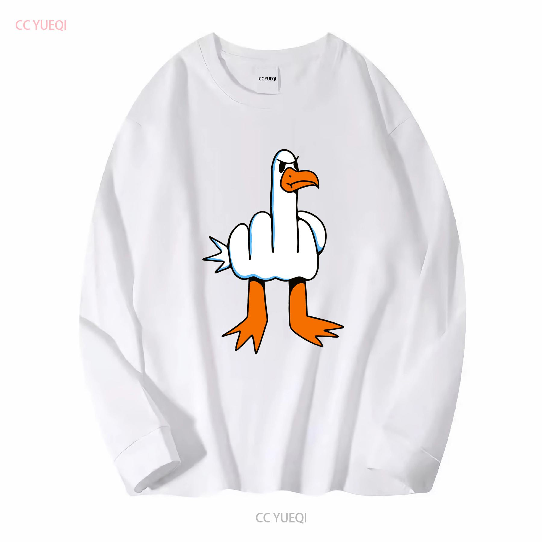 

Funny T Shirt Rude Seagull Design Middle Finger Birthday Top vintage Washed Breathable Versatile Slightly Casual Comfortable 3XL