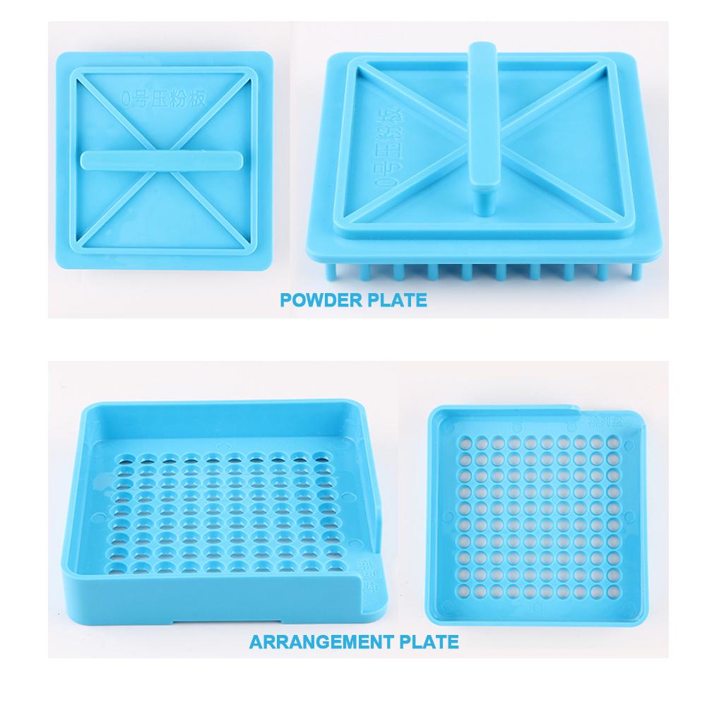 100 Holes Capsules Filling Tool Empty Capsule Plates Capsule Filling Machine 1#Blue 1#