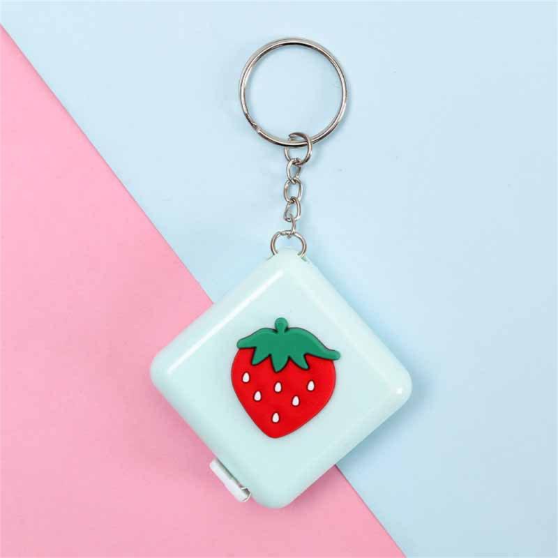 Cartoon Tape Measure 0-150cm 0-60 Inch Mini Portable Cute Animal Shape Key Ring Automatic Tape Measure Panda Frog Piggy Tiger