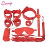 7 PCS/SET Sex Leather Bdsm Bondage Kit Bed Restraints SM Slave Fetish Handcuff Sex Toys for Couples Sexy Erotic Toys Sex Tools