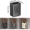 Wall Mounted Chopsticks Cage Black Cutlery Holder Multifunctional Drain Chopsticks Basket  for Home