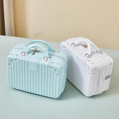 Retro Suitcase Set: 14" Women's Cosmetic Bag & 16" Men's Carry-On Luggage Gift Box.