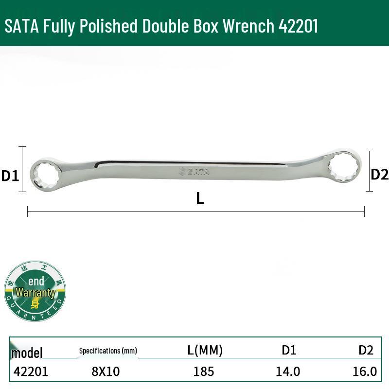 SATA Double Box Wrench Set 42201-42225, Fully Polished