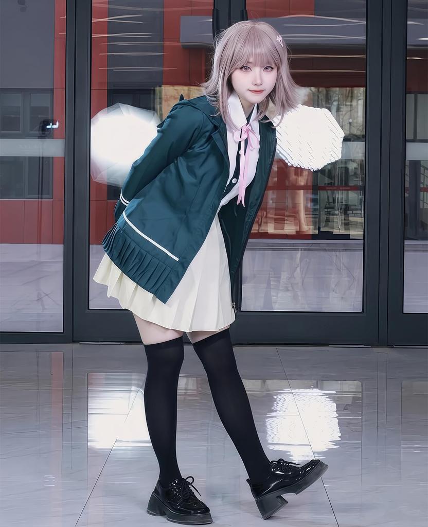 [CR ROLECOS] Nanami Chiaki Cosplay Costume, Nanami Chiaki Cosplay Uniform Costume (Nanami Chiaki, XL)