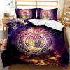 3D Starry Sky Feather Pattern Bedding Set Starry Plate Printed Quilt Cover and Pillow Case 2 or 3 Extra Large AU240 * 270 Home Decoration