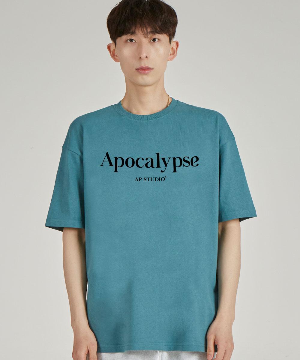 Astral Projection Apocalypse Round Neck 15-Count Cotton Short Sleeve T-Shirt_Blue Green L