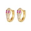 Rhinestone Zircon Snake Earrings - Fashionable Cross-Style Design