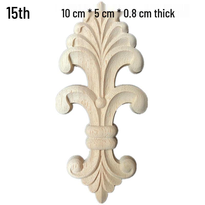 Europäische Massivholz-Schnitzerei-Applikation: Dekorative Blumen Schleife für Wände & Möbel