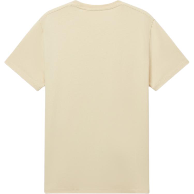 Levis Loose Casual Simple Logo Ribbed Round Neck Short Sleeve T-Shirt Unisex Tops Light-Brown 002U3-0003
