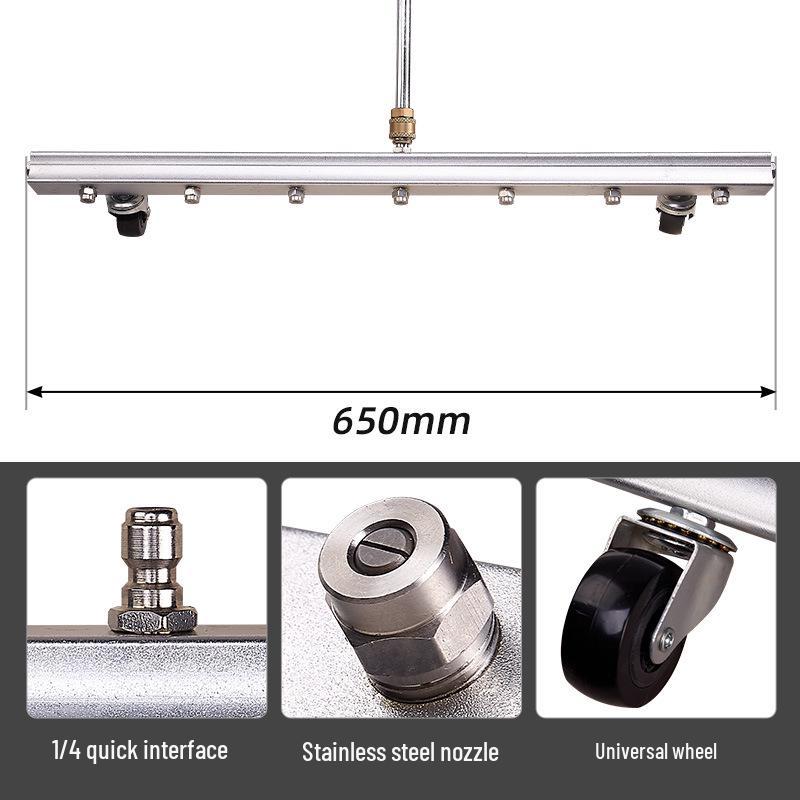 Efficient Push-Type High-Pressure Floor and Chassis Cleaner with Multi-Hole Disc