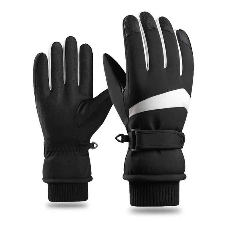 Unisex Fleece-Lined Waterproof Ski Gloves Non-Slip Outdoor Cycling Touchscreen Winter Gear
