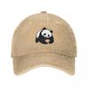 WWF Urocza Panda Czapki Baseballowe Vintage Zniszczony Denim World Wide Fund Czapka Przeciwsłoneczna dla Mężczyzn Kobiet Outdoor Wszystkie Pory Roku Czapki Podróżne Kapelusz