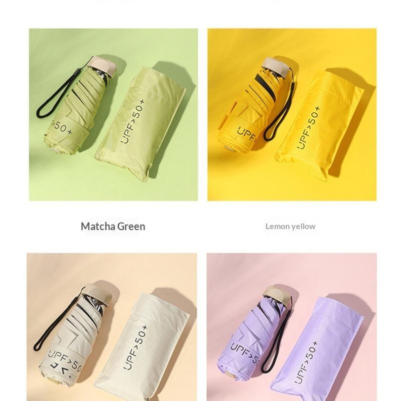 Mini Pocket Foldable Umbrella UPF 50+ UV Protection Waterproof Windproof Parasol for All Weather Use