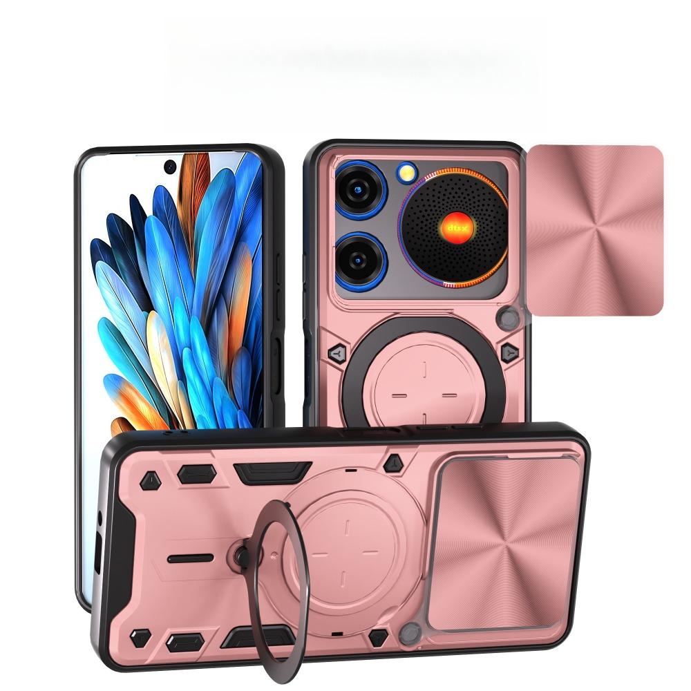 

For ZTE Nubia Music 4G Case Armor Slide Camera Ring Stand Protection Phone Cover Capa for Nubia Music 4G Funda for Nubia Music 4G рожевий колір золота