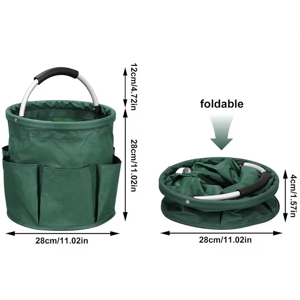 17L Vielseitiger Faltkorb Tragetasche für Picknick im Freien Reinigungs-Organizer Heim-Gartenwerkzeugtasche Großes Fassungsvermögen Waschtasche