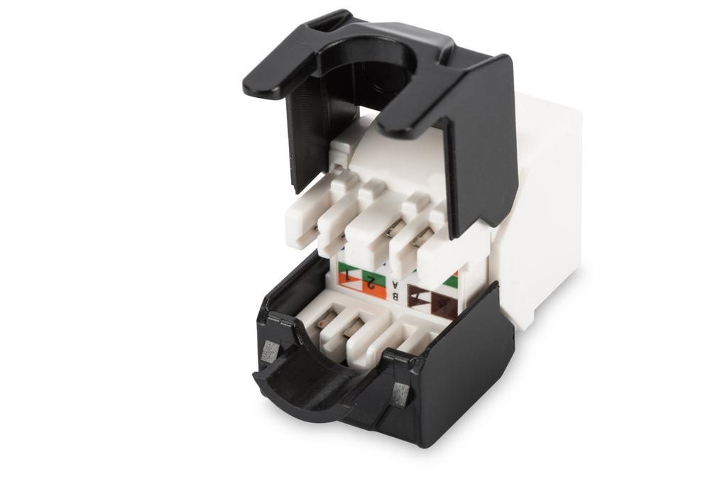 Keystone Jack RJ45 (8P8C) Cat. 6A, UTP, Unshielded, Toolless