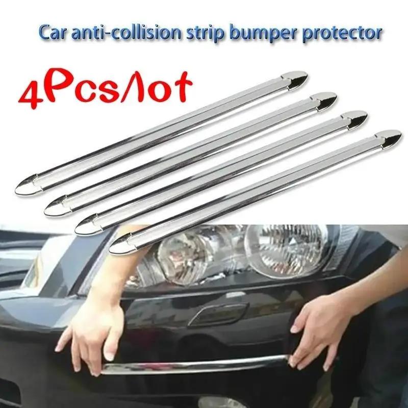 New 4PCS Car Anti-collision Protection Decoration Strip Universal Front Rear Bumper Corner Protector Guard Car Accessories