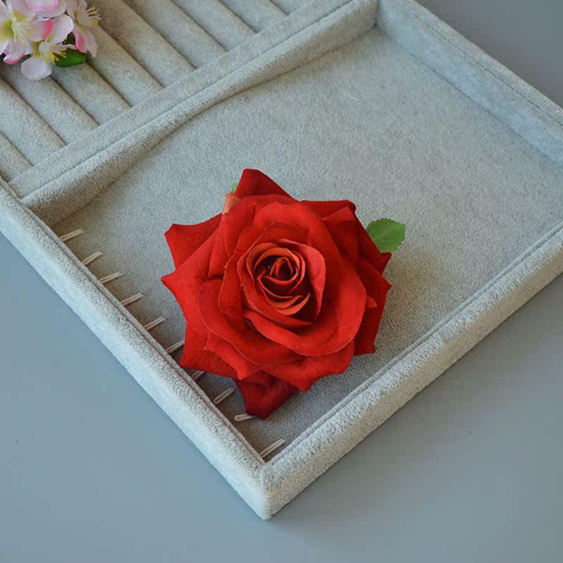 Barrette latérale rose rouge vintage pour spectacles de danse