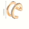 Minimalist Line Dual C-Shaped Ear Clips Personalized Double-Layer U-Shaped No-Piercing Ear Clips for Daily Wear