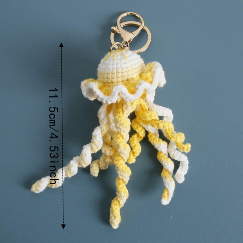 Ocean Series Crochet Keychain Handmaking Crochet Shark Doll Knitted Keyrings  Bag Charm