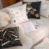 New Product Hot Stamping Sofa Pillow Cover Black and White Leaf Geometric Line Cushion Cover Living Room Bedroom Pillow