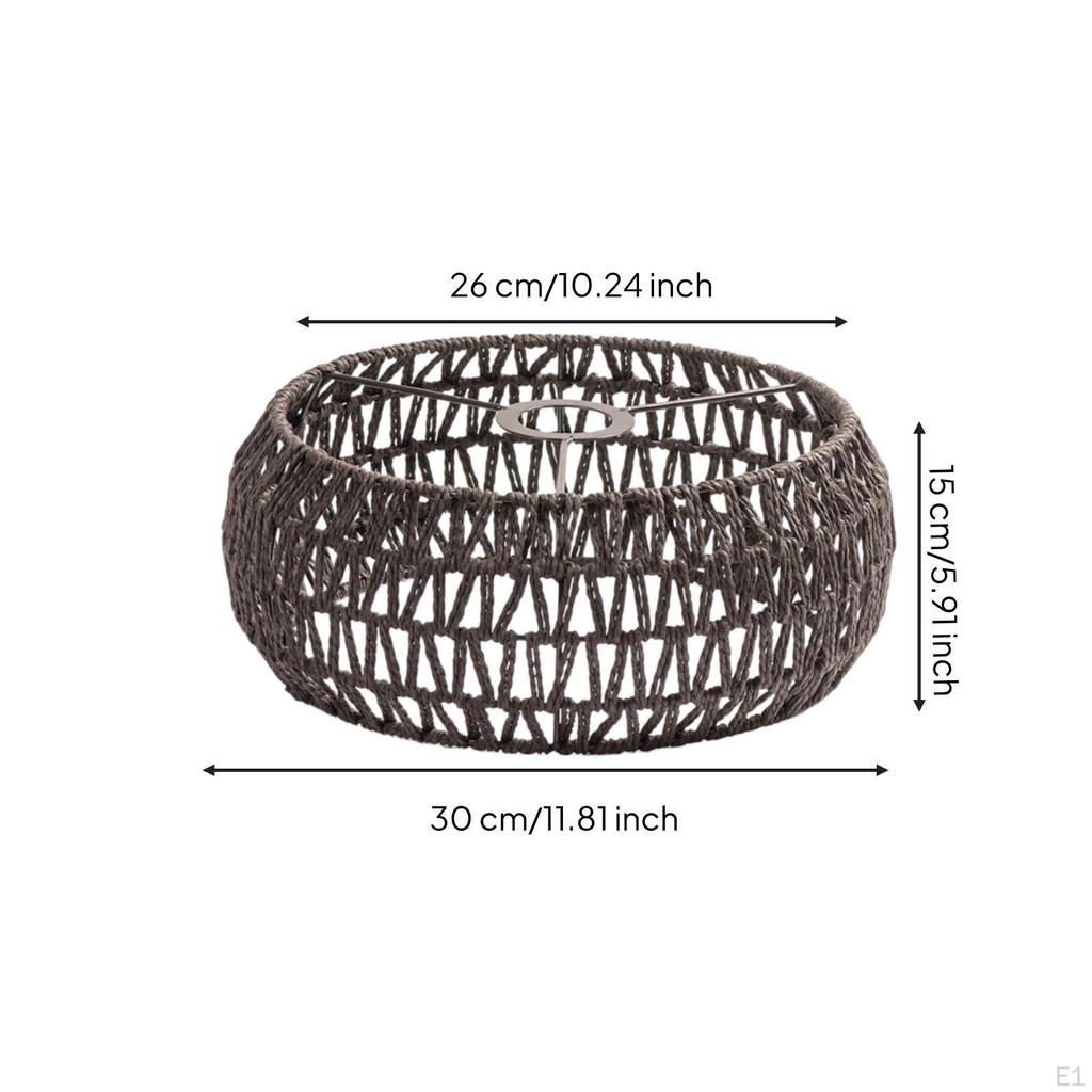 Fiber Hanging Lamp Modern Simple Woven Rope Lampshade Vintage Design Japanese Ceiling Light