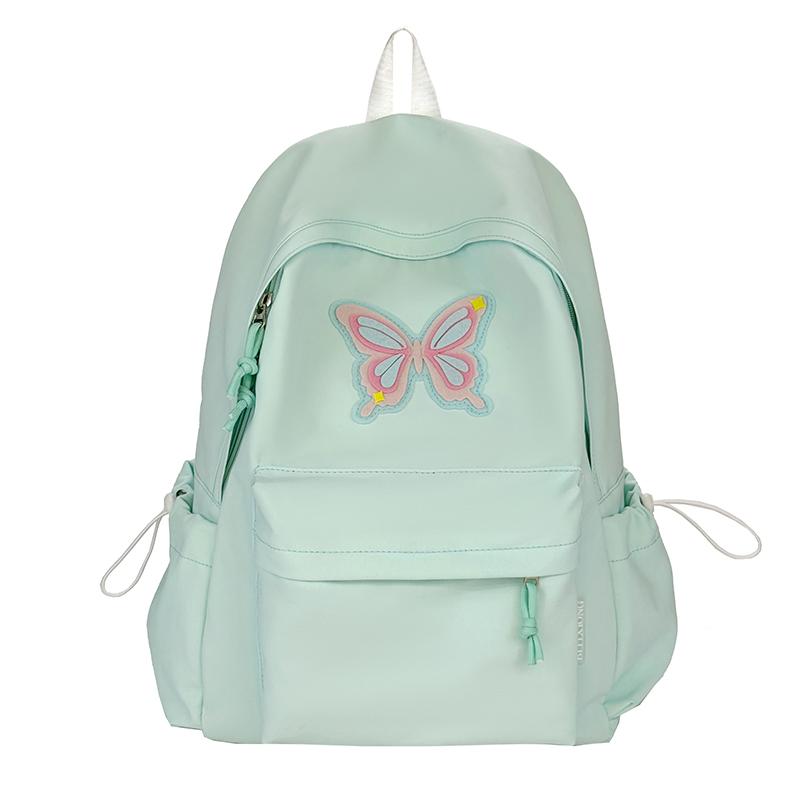 

Женский рюкзак «Бабочка» большой вместимости, студенческий школьный рюкзак зелёный