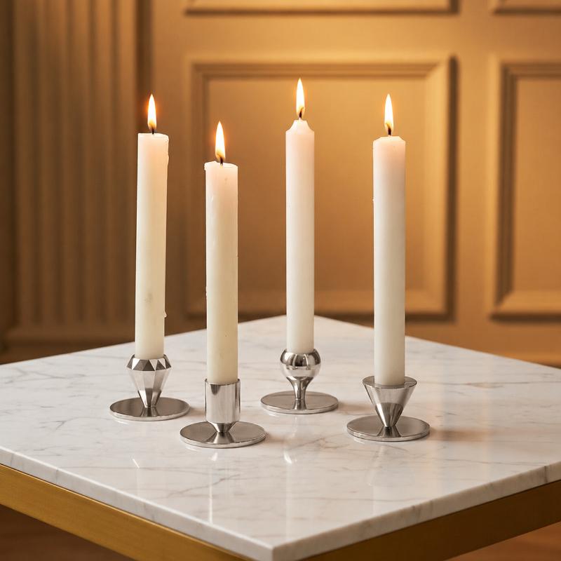 New Vintage Elegant Metal Tabletop Candle Stand Creative Candlestick Holder Home Decor