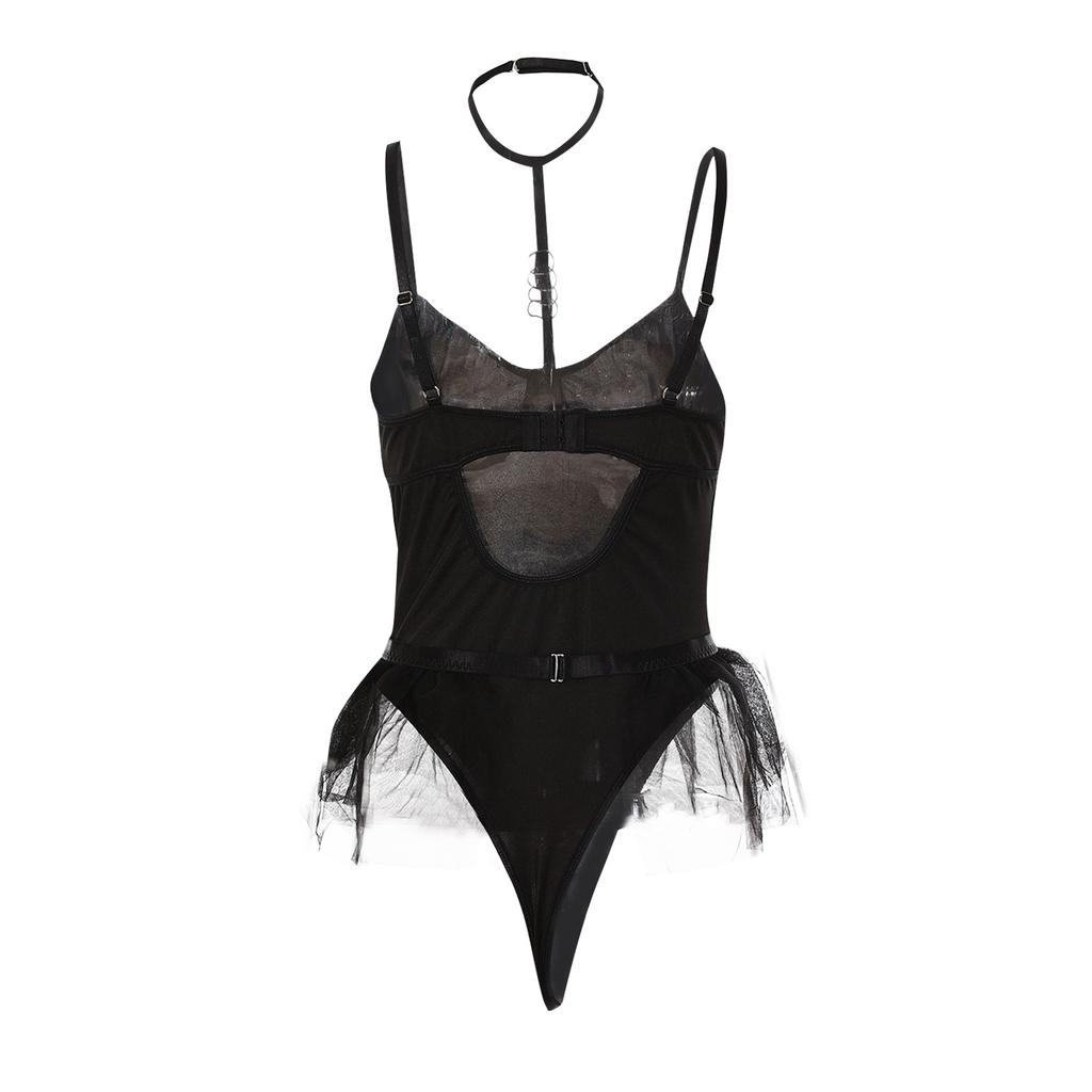 Women's Sexy, Beautiful Embroidery, Printed Mesh, Fun Underwear Set