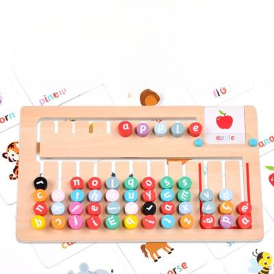 Montessori Wooden Early Education Multicolor Walking Position Spelling Game Alphabet Cognitive Logical Thinking Training Puzzle Play Teaching Aids